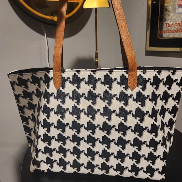 Thirty-One Black and White Houndstooth Tote - Picture 2 of 6